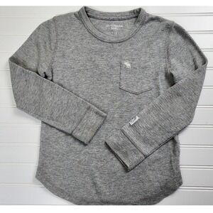 Abercrombie Kids Gray Waffle Knit Boys Long Sleeve Pocket Shirt Size 7-8